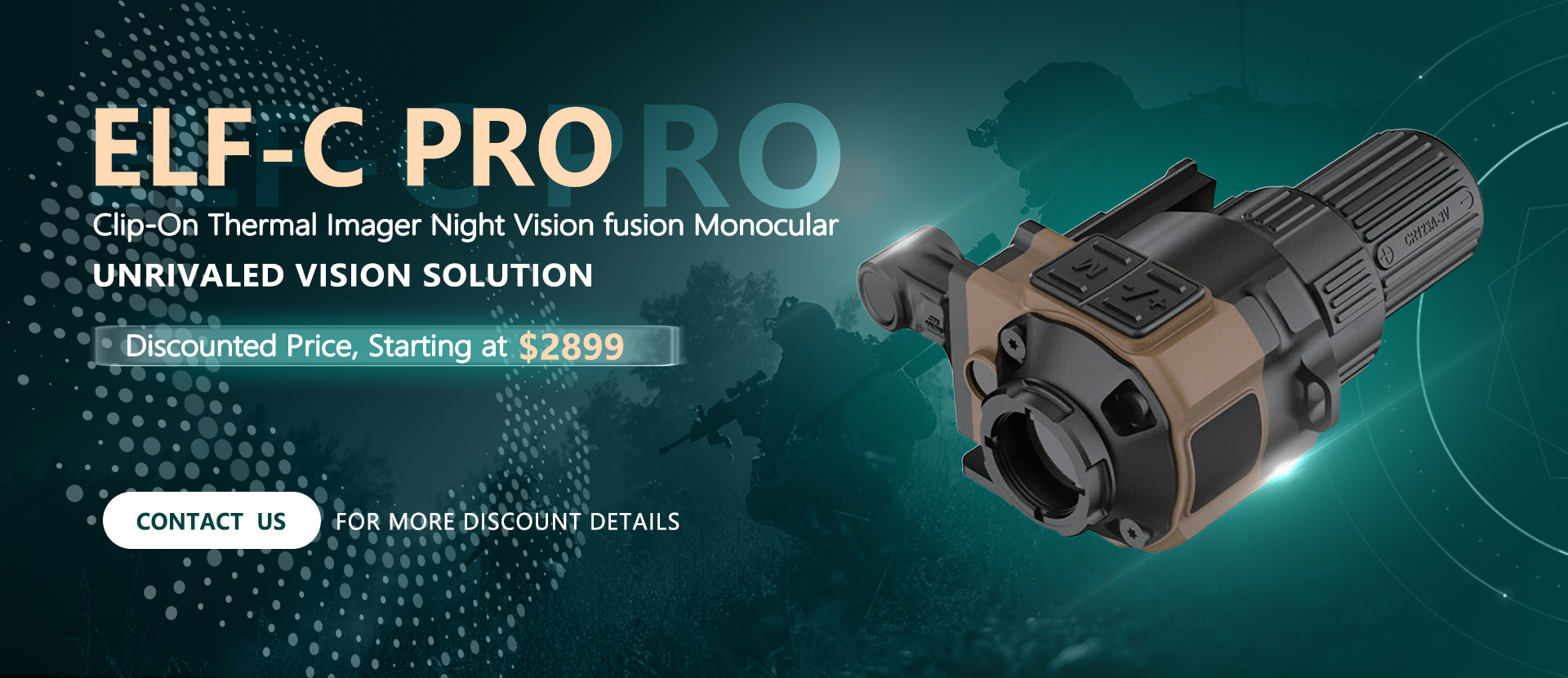 ELF-C PRO Clip-On Thermal Imager Night Vision fusion Monocular